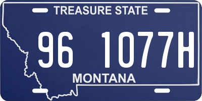 MT license plate 961077H