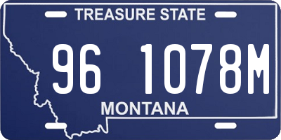 MT license plate 961078M