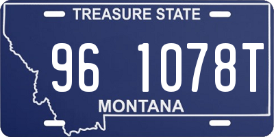 MT license plate 961078T