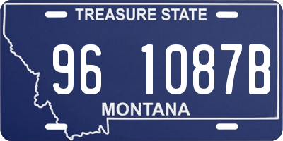 MT license plate 961087B