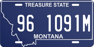 MT license plate 961091M