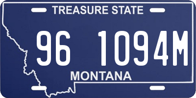 MT license plate 961094M