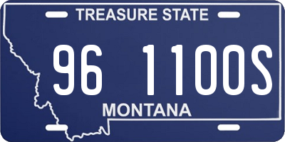 MT license plate 961100S