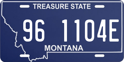 MT license plate 961104E