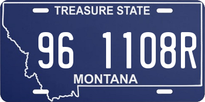 MT license plate 961108R