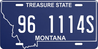 MT license plate 961114S