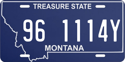 MT license plate 961114Y