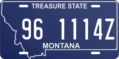 MT license plate 961114Z