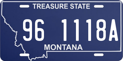 MT license plate 961118A