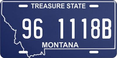 MT license plate 961118B