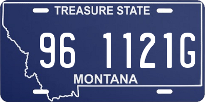 MT license plate 961121G