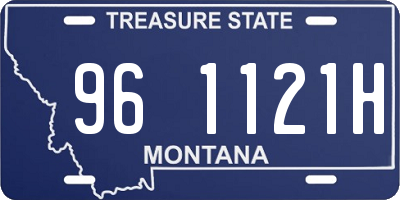 MT license plate 961121H