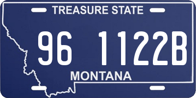 MT license plate 961122B