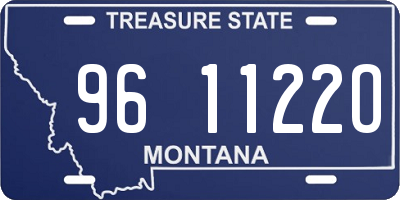 MT license plate 961122O