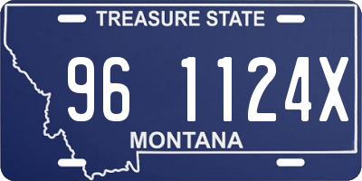 MT license plate 961124X