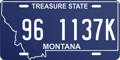 MT license plate 961137K