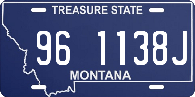 MT license plate 961138J