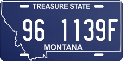 MT license plate 961139F