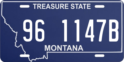 MT license plate 961147B