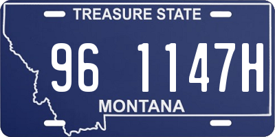 MT license plate 961147H