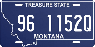 MT license plate 961152Q