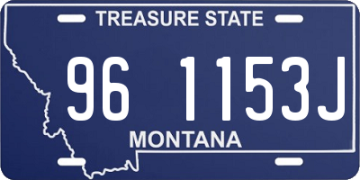 MT license plate 961153J
