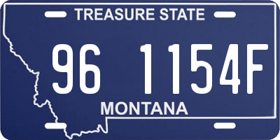 MT license plate 961154F