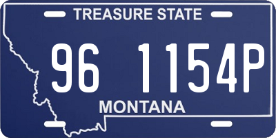MT license plate 961154P