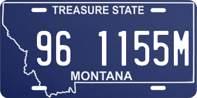 MT license plate 961155M