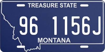 MT license plate 961156J