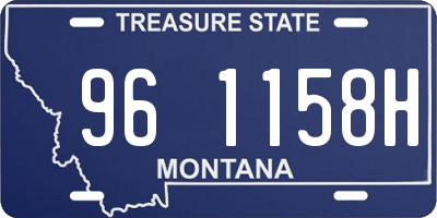 MT license plate 961158H