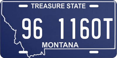 MT license plate 961160T