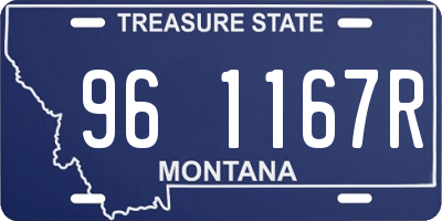 MT license plate 961167R