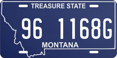 MT license plate 961168G