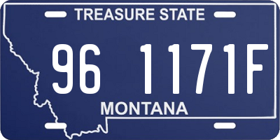 MT license plate 961171F