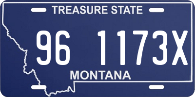 MT license plate 961173X
