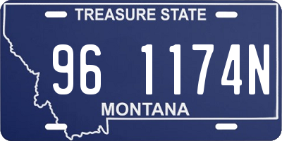 MT license plate 961174N
