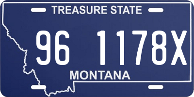 MT license plate 961178X