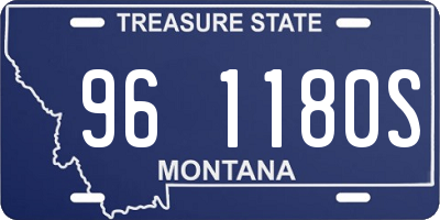 MT license plate 961180S