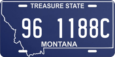 MT license plate 961188C
