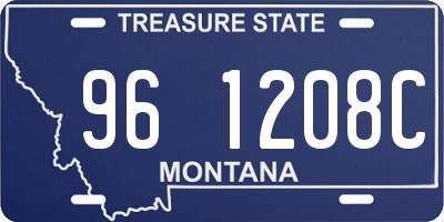 MT license plate 961208C