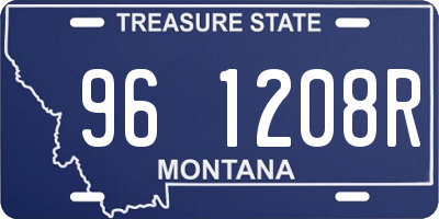 MT license plate 961208R