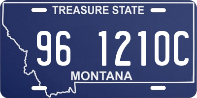 MT license plate 961210C