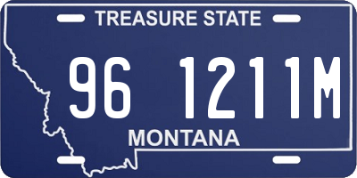MT license plate 961211M