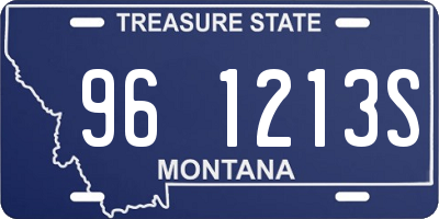 MT license plate 961213S