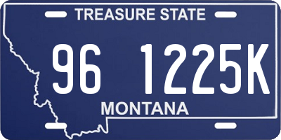 MT license plate 961225K