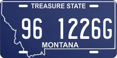 MT license plate 961226G