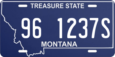 MT license plate 961237S