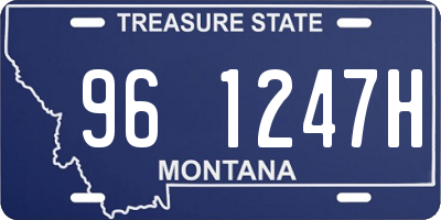 MT license plate 961247H