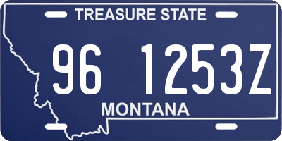 MT license plate 961253Z